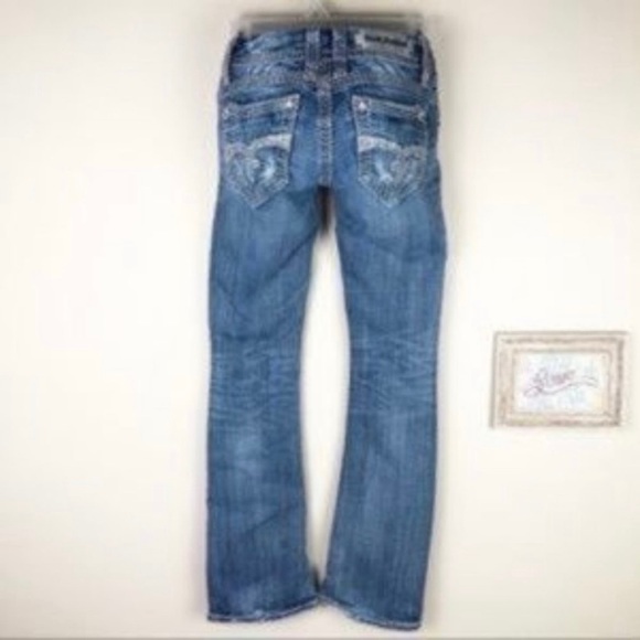 Rock Revival Aida Boot Buckle Distressed Ripped Stretch Jeans - Picture 2 of 8